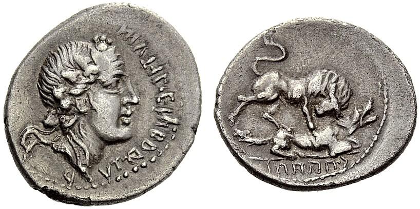 Antica moneta VITELIU della Guerra Sociale